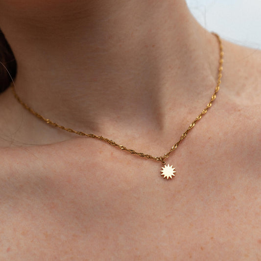 Limitless Sun 18K Gold Plated, Waterproof Necklace. By ALCO Jewelry. Free Delivery