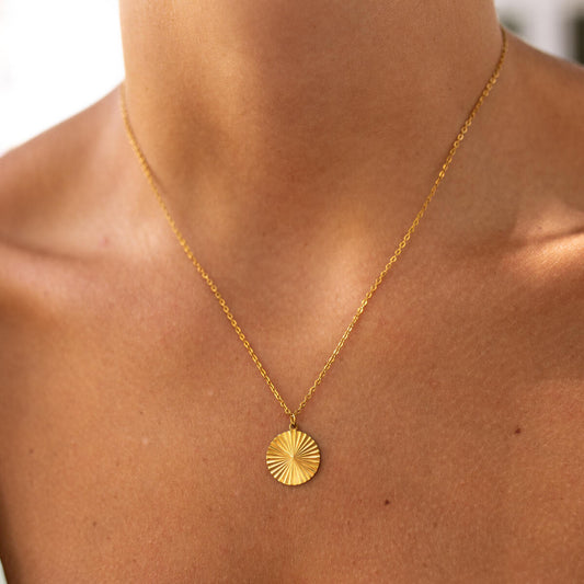 Chasing Sunset 18K Gold Plated, Waterproof Necklace. By ALCO Jewelry. Free Delivery