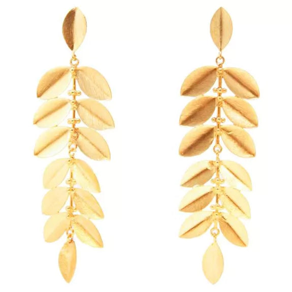 Ficus Gold Plated Earrings. Best Selling Spanish Brand, Acus.