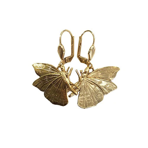 Best Selling French Jewelry Brand. Gold Plated Butterfly Earrings. By Lotta Djossou. Free Delivery