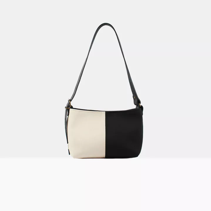 Reliee Bags. Bruna Vegan Leather Black & White Handbag. Free Delivery