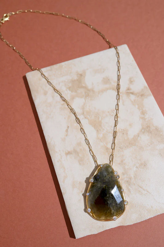 Best Selling USA Brand. Rare Matters. Labradorite Organic Teardrop Gemstone Pendant Necklace. Sustainable Jewelry. Free Delivery.
