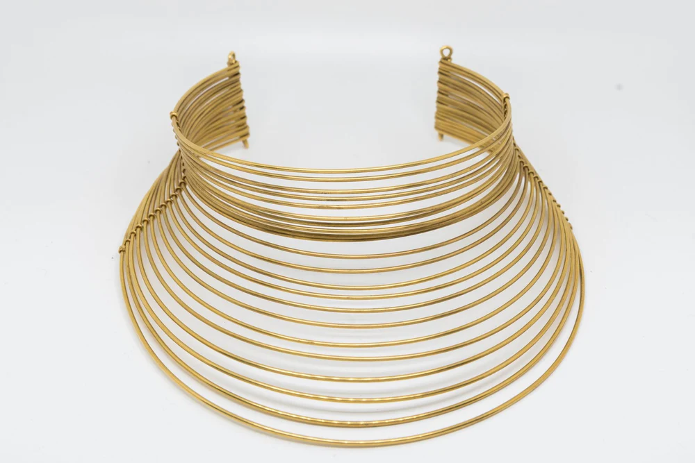 Best Selling Kenyan Brand, Makeba Gold Plated Brass Choker By Lamu Jewelry.