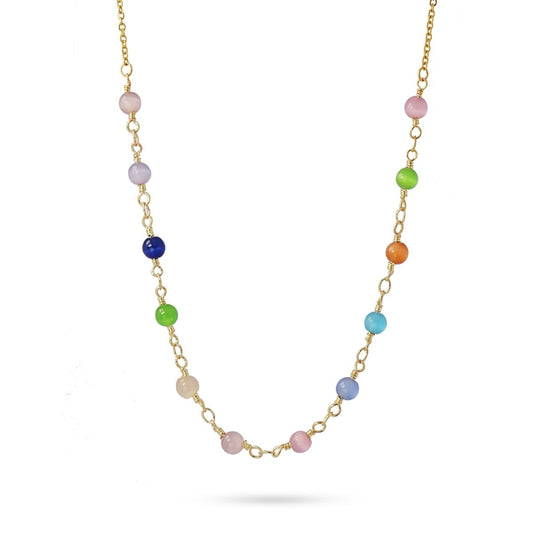 Anartxy Jewelry. Multi Colored Crystal Bead Necklace. Free Delivery.