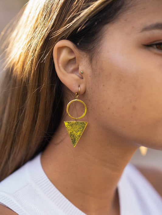 Best Selling Kenyan Brand, Gold Plated Kumi Earrings By Lamu Jewelry. Free Delivery