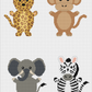 Safari Animals Cross Stitch Full Kit #2 by Meloca Cross Stitch Kit Designs