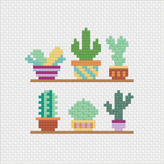 Cactus Cross Stitch Full Kit (Small) by Meloca Cross Stitch Kit Designs