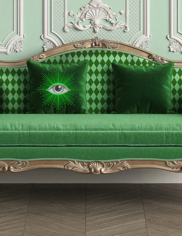 Nuvula - Green perception Eye Velvet Cushion