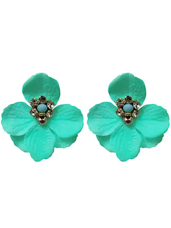 MI MARIA MORENA - Turquoise Flower Earrings