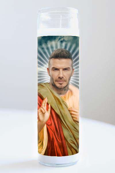 Celebrity Prayer Candle David Beckham