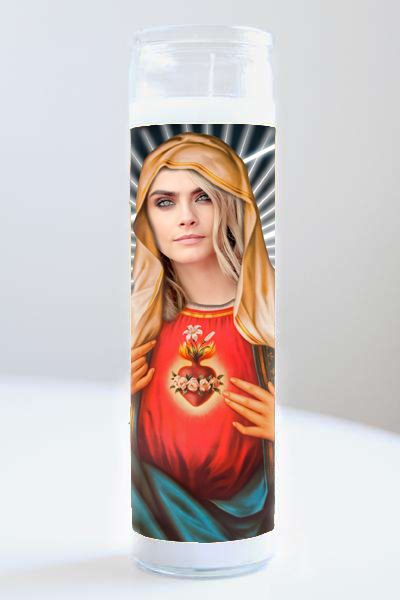 Celebrity Prayer Candle Cara Delevingne