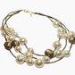 MARILIA CAPISANI - Recycled Paper and Pearls Fashion Necklace