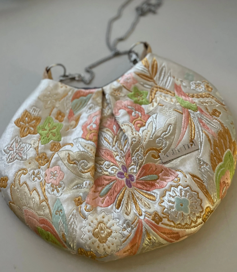 Koi Girl - White With Pink And Green Floral Cross Body Bag