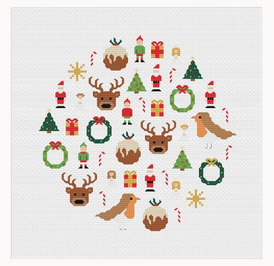 Christmas Cross Stitch Full Kit by Meloca Cross Stitch Kit Designs