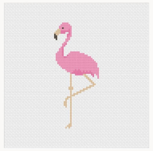 Meloca Cross Stitch Kit Designs: Flamingo Cross Stitch Full Kit