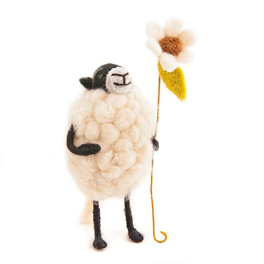 Sheep with Flower By Sew Heart Felt