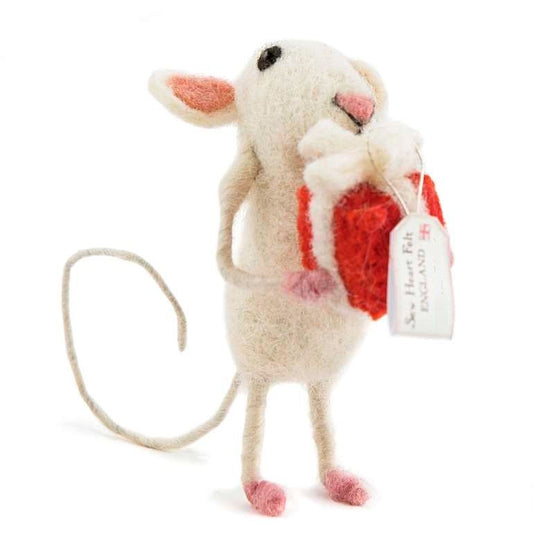 Felt Mouse with Present by Sew Heart Felt