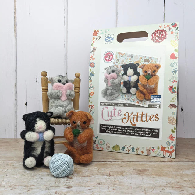 The Crafty Kit Company - Cute Kitties Needle Felting Kit