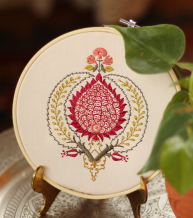Avlea embroidery - hoop kit Peloponnesian Pomegranate