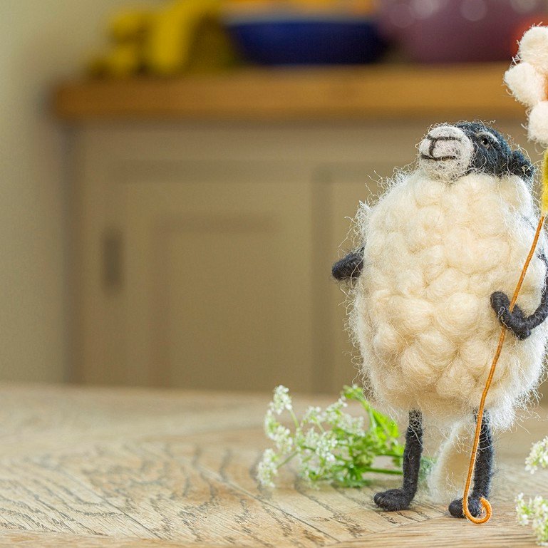 Sheep with Flower By Sew Heart Felt