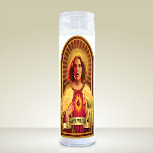 Celebrity Prayer Candle. Millie Bobby Brown. Free Delivery.