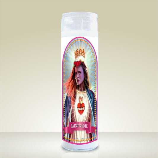 Celebrity Prayer Candle. Sadie Sink. Free Delivery.