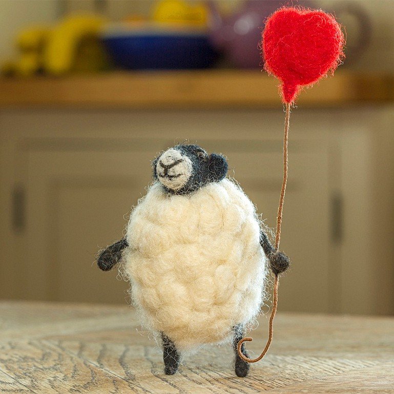 Sheep with Heart Balloon By Sew Heart Felt