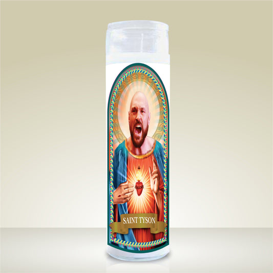Celebrity Prayer Candle. Tyson Fury. Free Delivery.